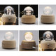 Girl Bedside Lamp Crystal Ball Wooden Base Music Box Charging Glow Rotating Night Light, Random Music(Bear)