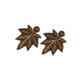 2 Pairs Handmade Beaded Rice Bead Earrings Female Retro Earrings(Coffee E68696)