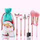 Christmas Makeup Brush Gift Elk Beginner Set Beauty Tool Set, Specification:Six Long Style-Double-Sided