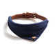 2 PCS Dog Collars Pet PU Triangle Collars, Specification: 1.3x42cm(Blue)