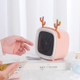 Mini Cute Pet Deer Heater  Student Home Desktop Portable Firearm,CN Plug, Product specifications: Without Light(Pink)