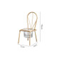 2 PCS Wrought Iron Chair Shaped Candle Holder Decoration Romantic Candle Light Table Decoration, Style:D(Gold)