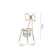 2 PCS Wrought Iron Chair Shaped Candle Holder Decoration Romantic Candle Light Table Decoration, Style:B(Gold)