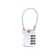 Zinc Alloy Red Dot Luggage Small Padlock Small Mini Code Lock(Silver)