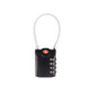 Zinc Alloy Red Dot Luggage Small Padlock Small Mini Code Lock(Black)