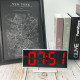 Multi-function Large Screen Electronic Clock Mute LED Mirror Alarm Clock(Red Light with White Frame)
