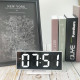 Multi-function Large Screen Electronic Clock Mute LED Mirror Alarm Clock(White Light with White Frame)