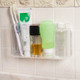 Wall-mounted Bathroom Cosmetic Storage Rack Remote Control Storage Box, Size:Large 22x4.5x12cm(Transparent)