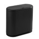 9L Home Double-Barrel Oval Plastic Trash Can with Lid Cover(Black)