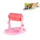 Pet Supplies Cats and Dogs Food Bowl Toy Drum Type Food Leaker Adjustable Food Utensils(Pink)