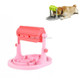 Pet Supplies Cats and Dogs Food Bowl Toy Drum Type Food Leaker Adjustable Food Utensils(Pink)