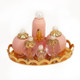 3 PCS Mini Doll House Dressing Table Decoration Cosmetic Set(Flesh Pink)