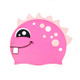 Children Cartoon Dinosaur Comfortable Silicone Swimming Cap(Pink)