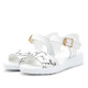 Simple and Versatile Non-slip Wear-resistant Casual Sandals for Girls (Color:White Size:37)