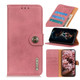 For HTC Desire 20 Pro KHAZNEH Cowhide Texture Horizontal Flip Leather Case with Holder & Card Slots & Wallet(Pink)