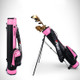 PGM Golf Large Capacity Nylon + PU Bag with Holder for Men and Women (Black Pink)