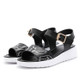Simple and Versatile Non-slip Wear-resistant Casual Sandals for Girls (Color:Black Size:36)