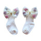 Autumn and Winter Cute Hair Ball Big Bow Baby Cotton Socks, Size:0 to 2 Years Old(White)