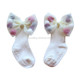 Autumn and Winter Cute Hair Ball Big Bow Baby Cotton Socks, Size:0 to 2 Years Old(White)