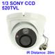 1 / 3 SONY 520TVL Color Dome CCD Camera, IR Distance: 20m (Size: 117 x 117 x 95mm)