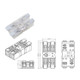 10 PCS Fast Terminal Block 2P Dual Pressing Terminal Connector Spring-Type Un-Lock Screw Connector, Specification: 928-2 Transparent Wide