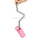 Foldable Collapsible Reusable Stainless Portable Straw Outdoor Household Drinking Tool,Length: 23cm(Dark pink)