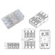 10 PCS Fast Terminal Block 2P Dual Pressing Terminal Connector Spring-Type Un-Lock Screw Connector, Specification: 928-M3 Transparent Narrow