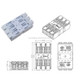10 PCS Fast Terminal Block 2P Dual Pressing Terminal Connector Spring-Type Un-Lock Screw Connector, Specification: 928-M3 White Narrow