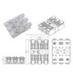 10 PCS Fast Terminal Block 2P Dual Pressing Terminal Connector Spring-Type Un-Lock Screw Connector, Specification: 928-3 Transparent Wide