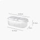 5 PCS Double Grid Kitchen Food Multigrain Sealed Jar Multifunctional Refrigerator Storage Box with Lid(White)