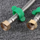 4 PCS 1m Copper Hat 304 Stainless Steel Metal Knitting Hose Toilet Water Heater Hot And Cold Water High Pressure Pipe 4/8 inch DN15 Connecting Pipe
