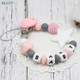 3 PCS  DIY Silicone Baby Pacifier Clip Colorful Pacifier Chain(Pink)