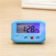 Portable Pocket Sized Digital Electronic Travel Alarm Clock Automotive Electronic Luminous Stopwatch LCD Clock(Blue)
