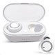 TWS-A1 TWS Bluetooth 5.0 Mini Invisible Sports Music Earphone with Charging Box & Microphone (White)