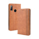 Magnetic Buckle Retro Crazy Horse Texture Horizontal Flip Leather Case for HTC U19E , with Holder & Card Slots & Photo Frame(Brown)