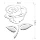 3D Rose Pattern Car Sticker, Size: 10.5cm x 8cm (approx.)(Silver)