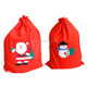 2 PCS Christmas Woven Santa Claus Snowman Candy Gift Bag(Snowman )