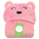 Baby Animal Shape Hooded Cape Bath Towel, Size:100×75cm(Pink Smile Bear)