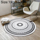 Round Carpets for Living Room Children Play Floor Mat, Size:150cm Diameter(Dark Gray Pattern )