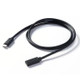 100W 20V 5A USB-C / Type-C Female to USB-C / Type-C Male 4K Ultra-HD Audio and Video Synchronization Data Cable Extension Cable, Cable Length: 60cm (Black)