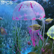 3 PCS Aquarium Articles Decoration Silicone Simulation Fluorescent Sucker Jellyfish, Size: 3.5*11cm(Purple)