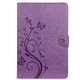 For Samsung Galaxy Tab S6 T860 / T865 Butterfly Flower Embossing Pattern Horizontal Flip Leather Case with Holder & Card Slots & Wallet(Purple)