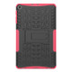 Tire Texture TPU+PC Shockproof Case for Galaxy Tab A 10.1 2019 T510 / T515 , with Holder (Pink)