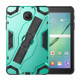 For Samsung Galaxy Tab A 8.0 (2018) T387 Escort Series TPU + PC Shockproof Protective Case with Holder(Mint Green)