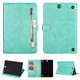 For Samsung Galaxy Tab A9.7 T550 Tablet Fashion Calf Texture Zipper Horizontal Flip Leather Case with Stand & Card Slots & Wallet & Wake-up / Sleep Function(Green)