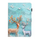 For 10 inch Universal Tablet PC Colored Drawing Pattern Horizontal Flip PU Leather Case with Holder & Card Slot(Sika Deer)