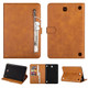 For Samsung Galaxy Tab A8.0 (2015) T35 Fashion Calf Texture Zipper Horizontal Flip Leather Case with Stand & Card Slots & Wallet & Wake-up / Sleep Function(Brown)