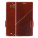 For Microsoft Lumia 950 Horizontal Flip Genuine  Leather Case with Card Slots & Holder(Brown)