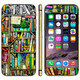 Bookshelf Pattern Mobile Phone Decal Stickers for iPhone 6 & 6S