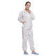 Anti Static Split Lapel Dustless Clothing Food Protection Stripe Clean Clothes, Size:S(White)